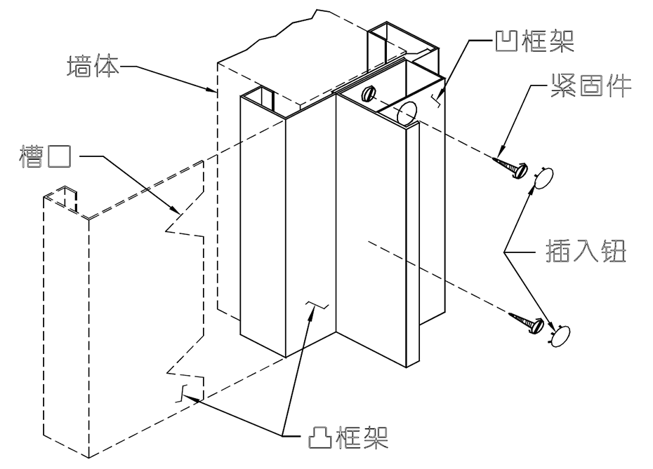 HKS-40型工業隔聲門快裝式開口框架特點