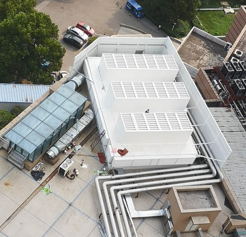 屋頂中央空調機組設備噪音超標如何解決？